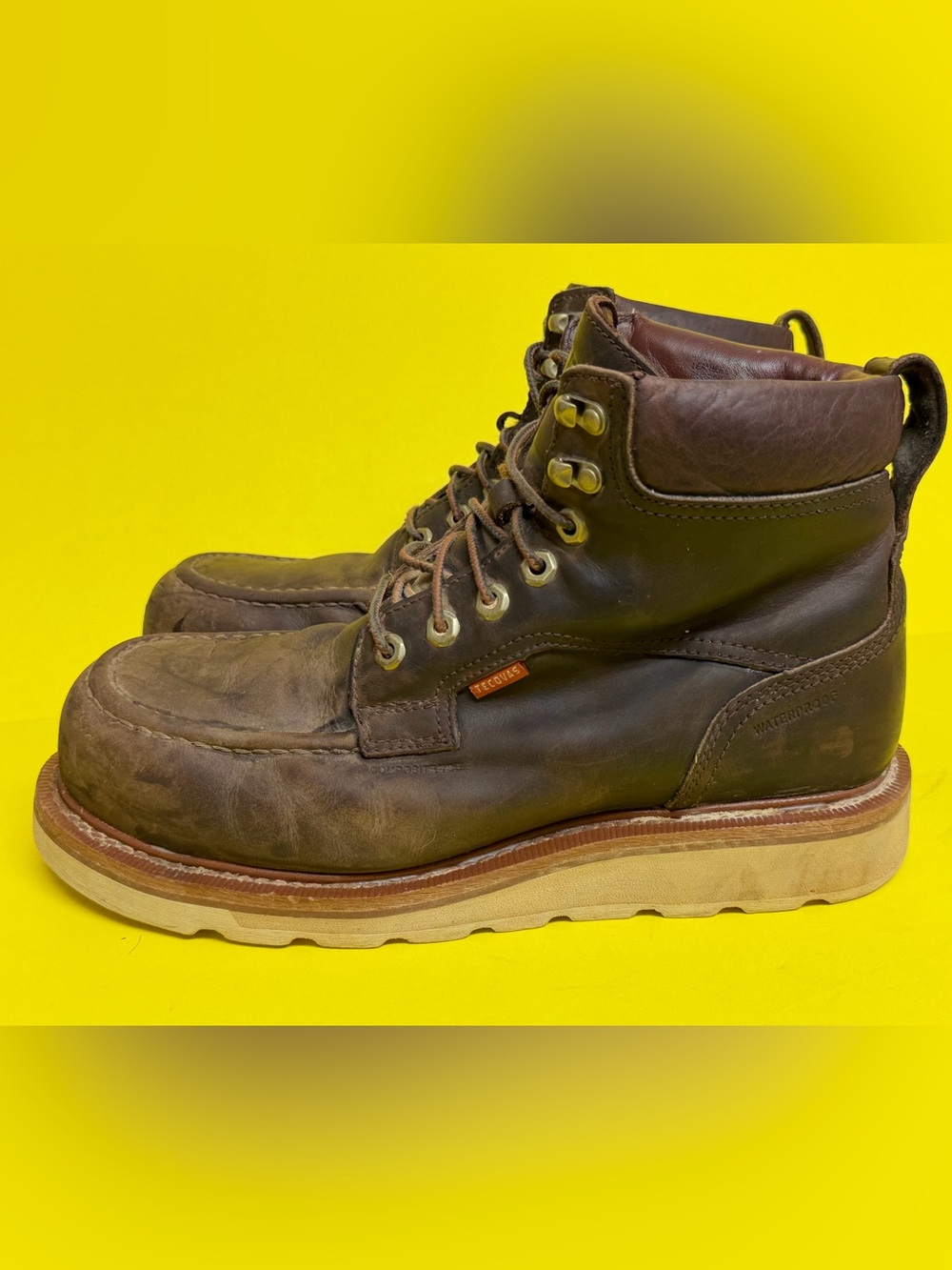 Tecovas Men's LongHaul Waterproof Moc Composite Toe Work Boots Espresso 8.5EE